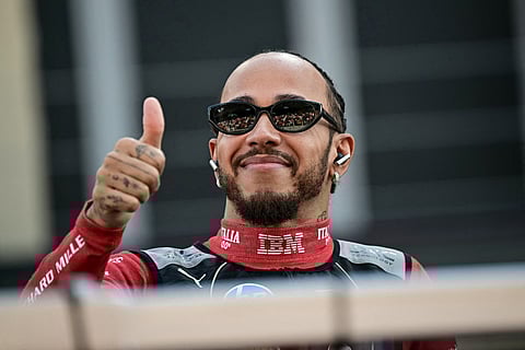 Ferrari's British driver Lewis Hamilton