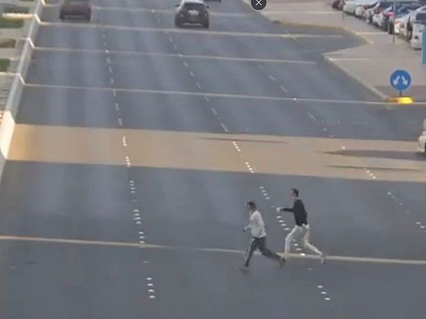 Abu Dhabi Police video showing jaywalkers 