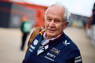 Red Bull Racing team advisor Helmut Marko arrives.