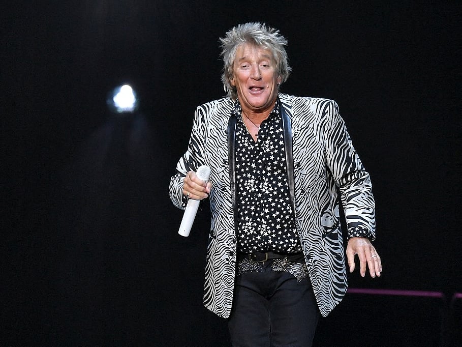 Rod Stewart performs at Madison Square Garden on August 7, 2018 in New York City.