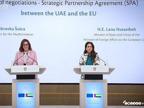 Senior officials from the United Arab Emirates and the European Union formally launched negotiations