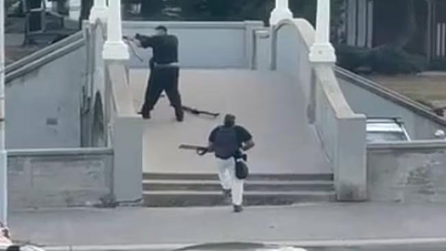 The gunmen pictured on Bondi Beach.