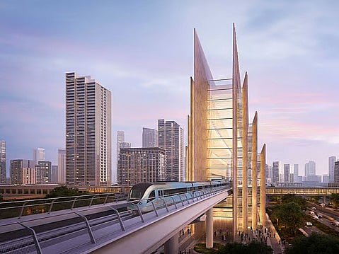 Dubai Metro Blue Line will have the tallest metro station.