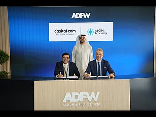 Ali AlMheiri, Senior Executive Director, Business Enablement, ADGM Academy witnessed the signing of the MoU between Rahul Kumar, Head of Digital Assets MENA at Capital.com and Yasin Bhatti, Senior Director Outreach & Partnership, ADGM Academy