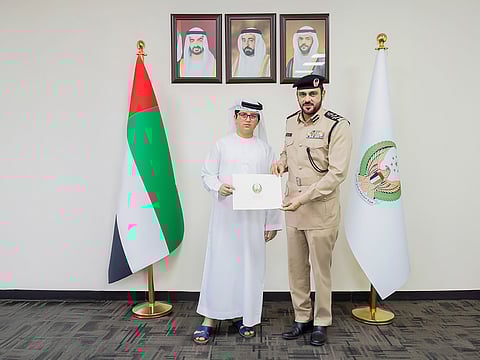 Sharjah Civil Defense honours the child