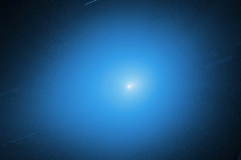 This image, provided by NASA, shows the interstellar comet 3I/Atlas captured by the Hubble Space Telescope on Nov. 30, 2025, about 178 million miles (286 million km) from Earth. 