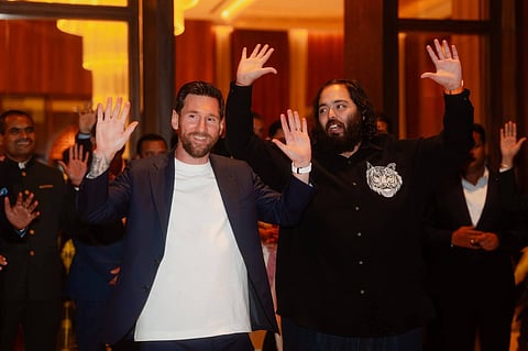 Messi received a traditional welcome