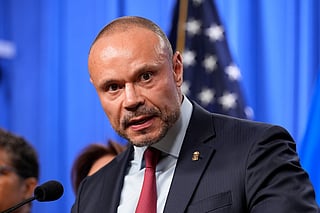 Dan Bongino, FBI deputy director, speaks during a news conference at the Department of Justice, Thursday, Dec. 4, 2025, in Washington.