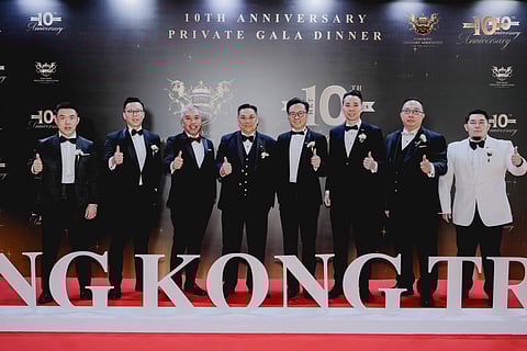Jason Tan Wei Zong, Vice President, HKFA UAE Region; Steve Chung, Chief Operating Officer, HKTCM; Mong Chung Chee, President, HKFA Asia Pacific Region; Cyril Yeung, Honorary President, HKFA & Founder, HKTCM; Melvin Mui, Chief Executive Officer, HKTCM; Lawrence Chan, President, HKFA; Edwin Cheung, Chief Executive Officer, IAM; Chin Kui Vui, Vice President, HKFA Malaysia