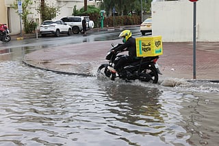 Food delivery during Rain in Dubai