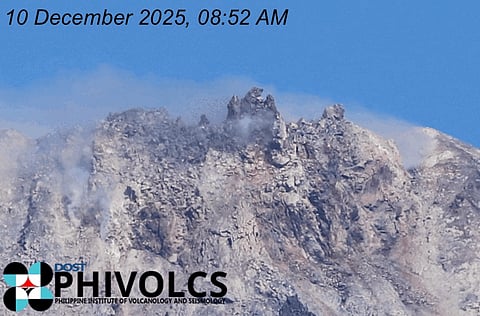 In a Notice to Airmen (NOTAM) issued on Thursday (December 18), Philippine aviation authorities stated that flights are prohibited within the airspace around Mayon from the surface up to 11,000 feet until 9 a.m. on Friday, December 19.  A close-up photograph of the summit of Mayon (taken December 10, 2025), shows that new spines of dark lava extruded from the volcano’s summit lava dome. 