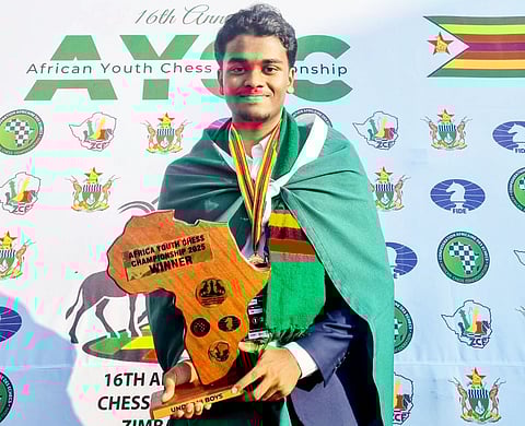 UAE-based teen wins African youth chess gold for Zambia