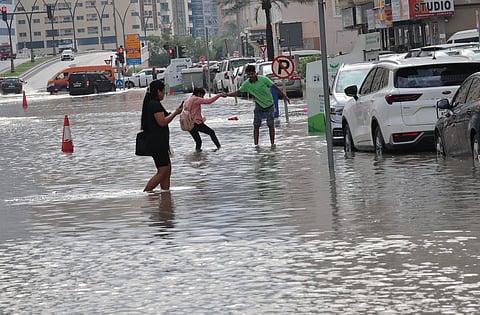 Heavy rainfall across parts of the UAE led to waterlogged streets and traffic slowdowns in Dubai and Sharjah, as residents dealt with wet roads and reduced visibility during peak hours.