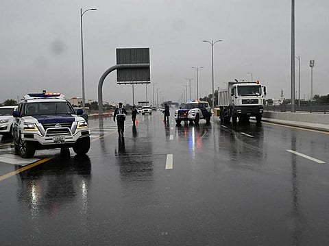 Heavy rain in Abu Dhabi. 