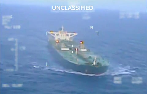 This screen grab taken from a video posted on the X account of US Secretary of Homeland Security Kristi Noem shows the 'Centuries' crude oil tanker, last docked in Venezuela, as it is apprehended by the US Coast Guard on December 20, 2025. Venezuela's 303 billion barrels remains the planet’s largest proven reserves.