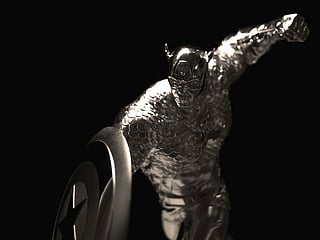 Captain America, Marvel Masterpieces Avengers Asprey studio collection, Silver sculpture