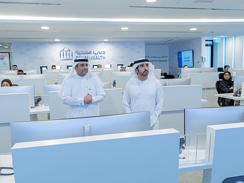 Hamdan bin Mohammed visits Dubai Health’s headquarters
