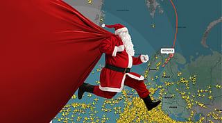Track Santa live as he makes his way around the world on Christmas Eve