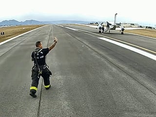 Watch: Plane lands itself after mid-air emergency