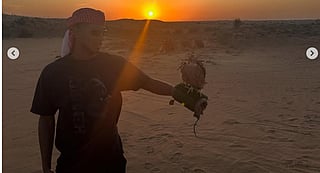 Jude has been spotted in Dubai wearing Arabic scarf