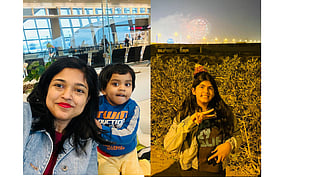 UAE residents share their NYE plans: Soborna Banerje (Left) and Right: Alison Rego's daughter, in front of NYE fireworks, from last year. 