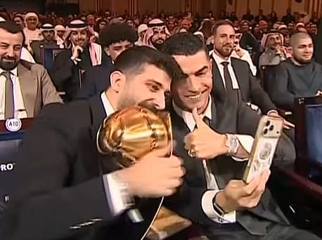 Globe Soccer Awards: Bilal Haddad marks win with unforgettable Ronaldo selfie