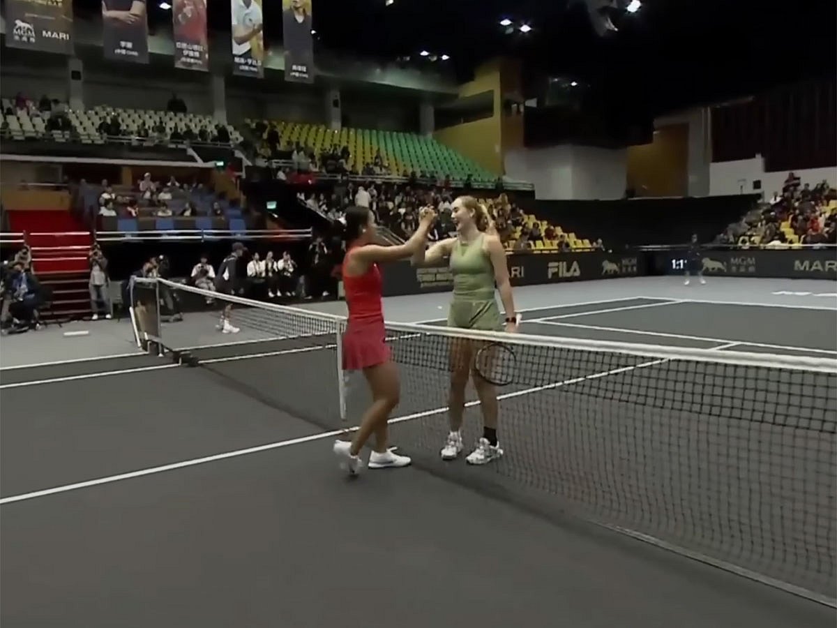 Alex Eala faced Mirra Andreeva at the 2025 MGM Macau Tennis Masters 