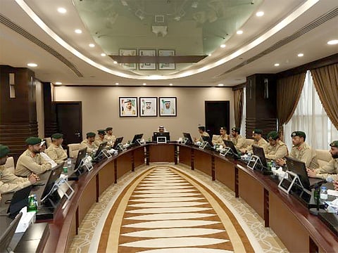 Major General Hareb Al Shamsi chairs a high-level coordination meeting to finalise security and organisational preparations for the NYE 2026 celebrations.