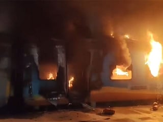 Both AC coaches were completely gutted and later detached from the train.