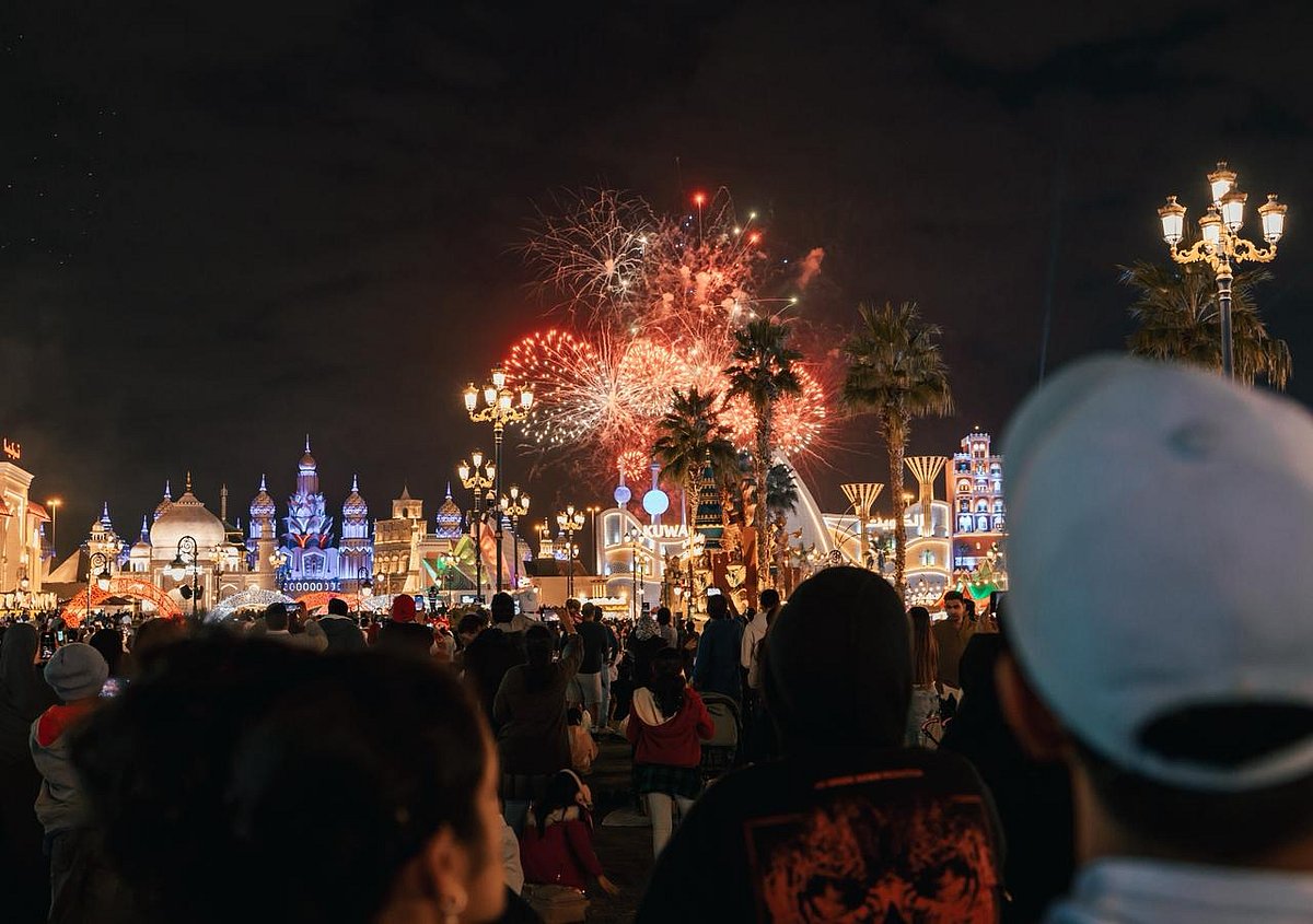 Thousands gather at Global Village to watch the spectacular fireworks marking Chinese New Year 2026 in Dubai