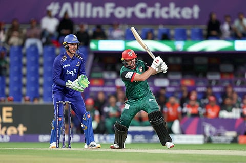 Desert Vipers opener Andries Gous in action en route to his century.