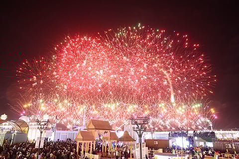 Fireworks lit up the sky at Al Wathba during Zayed Festival celebrations to welcome the New Year.