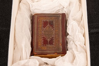 This photo provided by The New York Public Library shows the Schomburg Quran in New York. 