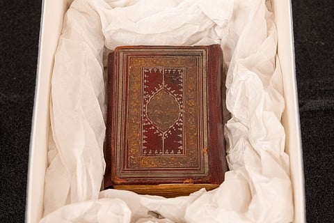 This photo provided by The New York Public Library shows the Schomburg Quran in New York. 