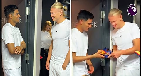 Haaland and Gill met for a Nike event