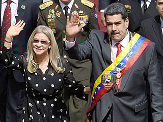 File photo: Venezuelan President Nicolas Maduro and First Lady Cilia Flores. 