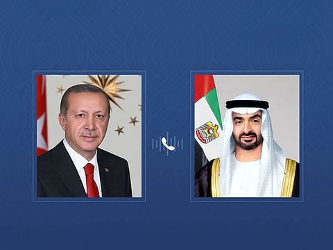 UAE, Turkey Presidents discuss bilateral relations, regional developments in phone call