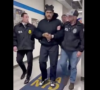 The White House posted on social media Maduro’s “walk” into the DEA office in New York City, where Maduro arrived Saturday evening. 
