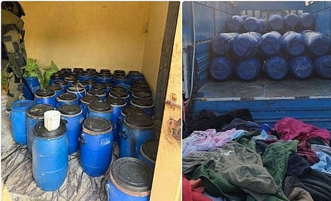 According to the CTD, the operation resulted in the recovery of over 2,000 kilograms of explosives, including more than 30 large drums, five explosive-filled cylinders, and commercial-grade explosive materia