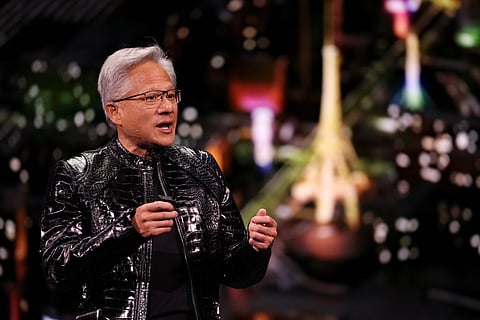 Nvidia founder and CEO Jensen Huang speaks during Nvidia Live at CES 2026 ahead of the annual Consumer Electronics Show in Las Vegas, Nevada, on January 5, 2026.