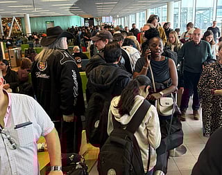An X post shows passengers at Schiphol Airport early on Wednesday (January 7, 2026) as hundreds of flights were cancelled due to a severe cold snap that left thousands stranded at major airports, including those in Paris and Amsterdam.