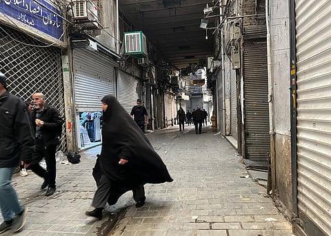 Shops were closed during protests in Tehran's centuries-old main bazaar, on January 6, 2026. 
