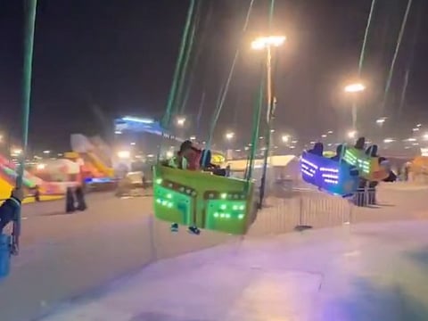 Video footage shared widely on social media captured the moment the ride struck the ground.