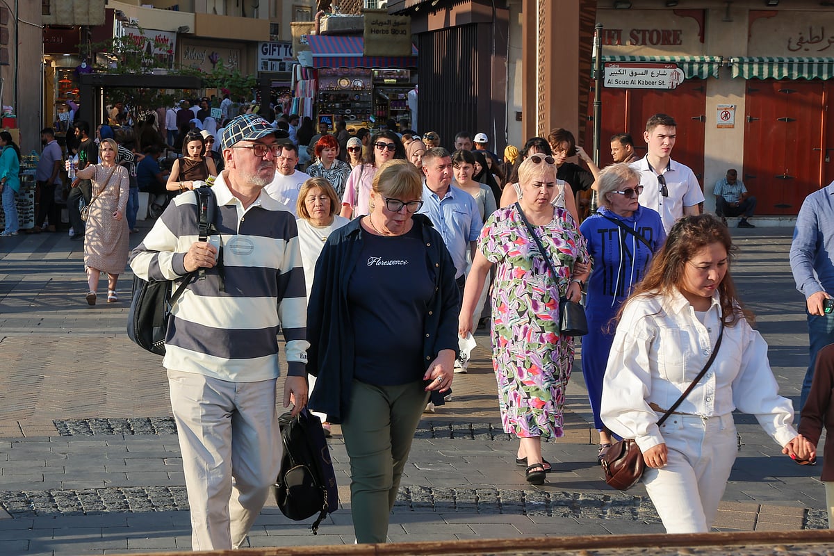 Tourists in the old part of Deira, Dubai. Photo: Virendra Saklani/Gulf News