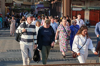 Tourists in the old part of Deira, Dubai. Photo: Virendra Saklani/Gulf News