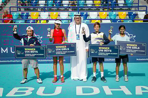 Budding tennis players shine at Road to Mubadala Abu Dhabi Open