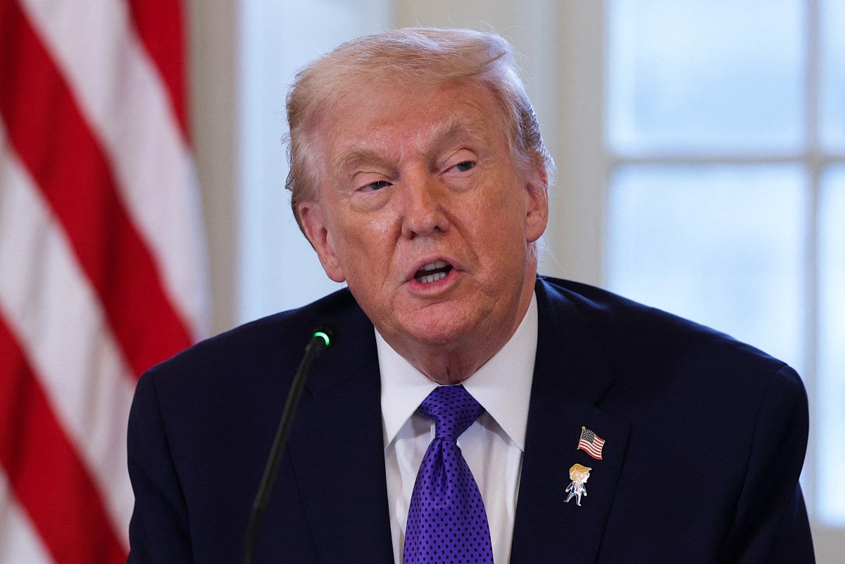 President Donald Trump speaks during a meeting with oil and gas executives in the East Room of the White House on January 9, 2026 in Washington, DC. 