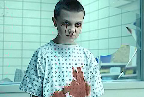 Millie Bobby-Brown in Stranger Things. 