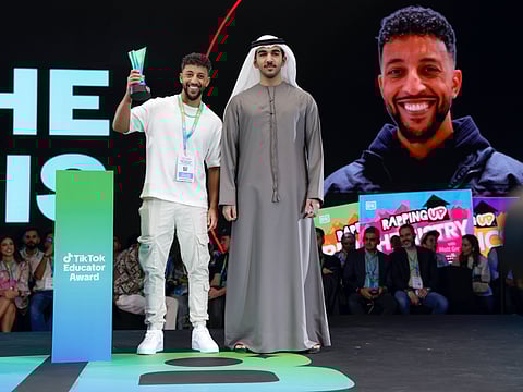 Abdullah Annan presented with Educator Award at 1 Billion Followers Summit in Dubai