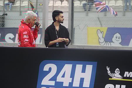 Anirudh catches up with Ajith Kumar on race circuit in Abu Dhabi; video goes viral